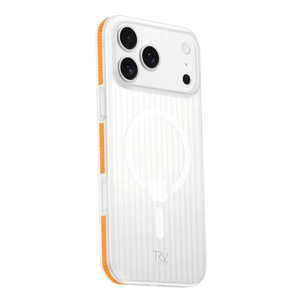 Rvelon iPhone 17 Pro Deksel Korrugerte MagSafe Oransje