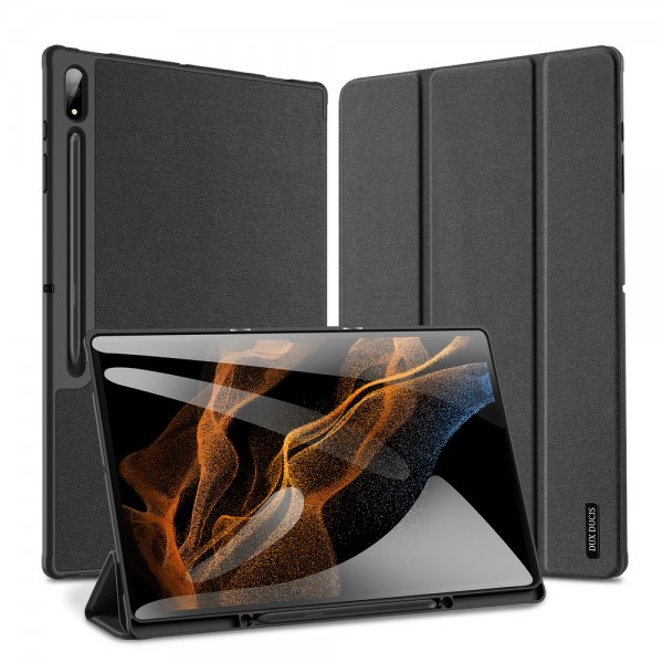 Dux Ducis Samsung Galaxy Tab S8 Ultra/S9 Ultra/S10 Ultra Etui Domo Series Svart