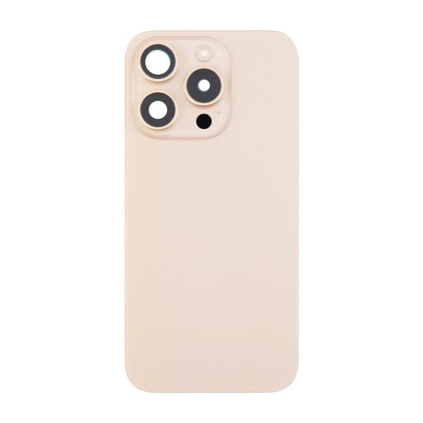 iPhone 16 Pro Max Bakside Glass Komplett OEM - Sandfarget titan