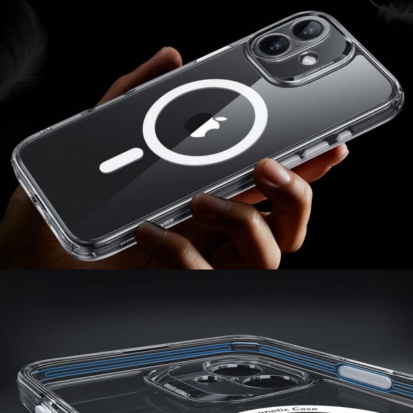 ESR iPhone 16 Deksel og Skjermbeskytter Classic Hybrid Pro Set Transparent