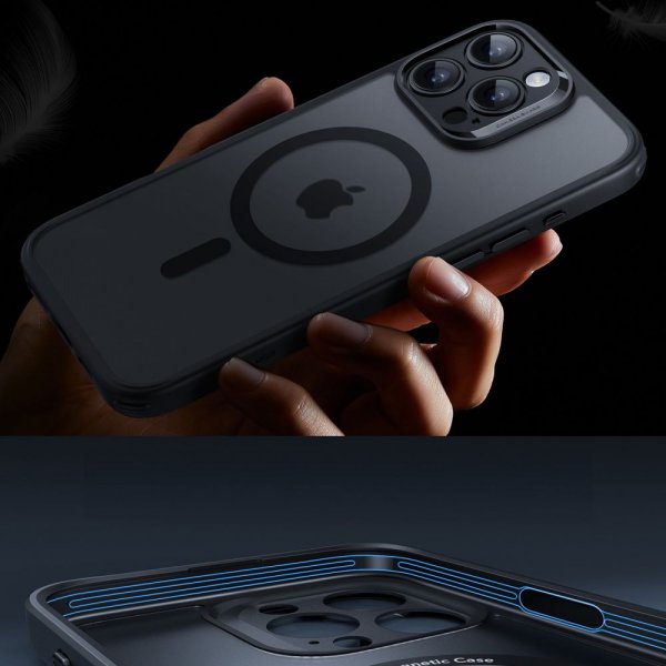 ESR iPhone 16 Pro Deksel og Skjermbeskytter Classic Hybrid Pro Set Svart
