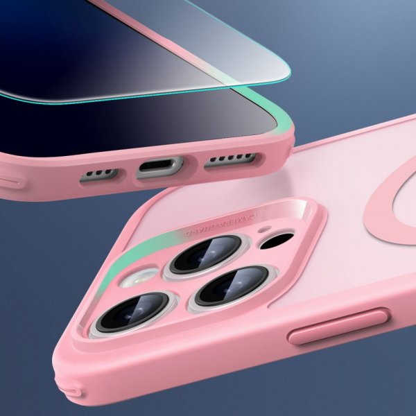 ESR iPhone 16 Pro Max Deksel og Skjermbeskytter Classic Hybrid Pro Set Rosa