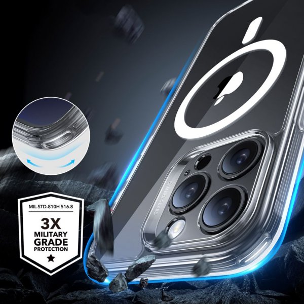 ESR iPhone 16 Pro Deksel og Skjermbeskytter Classic Hybrid Pro Set Transparent