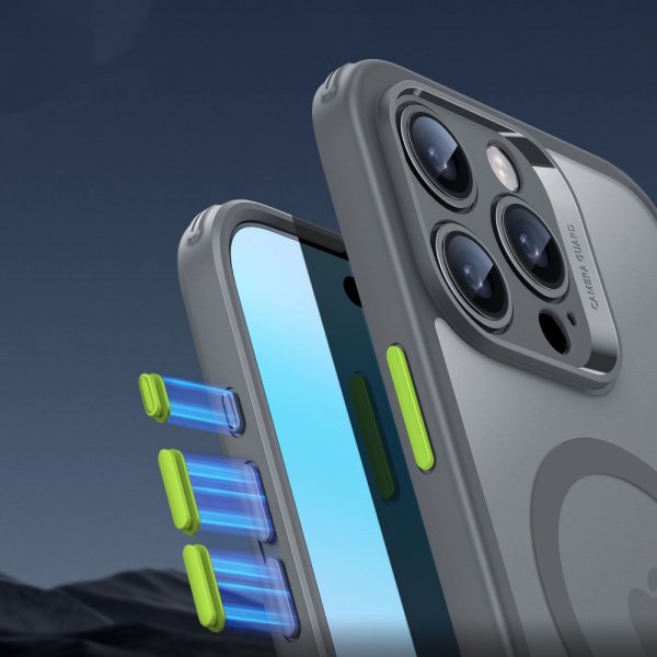 ESR iPhone 16 Pro Deksel og Skjermbeskytter Classic Hybrid Pro Set Grå