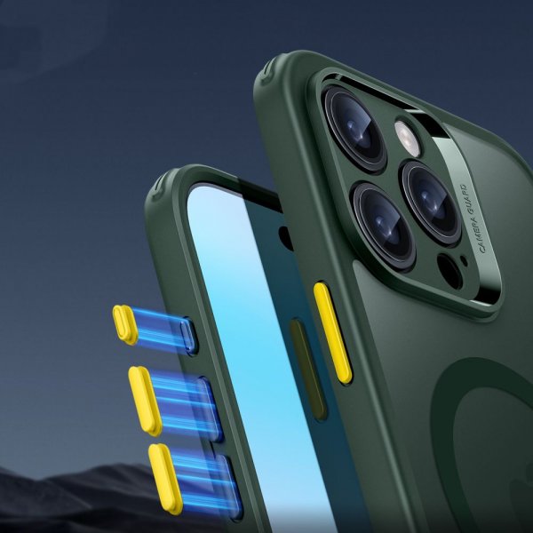 ESR iPhone 16 Pro Max Deksel og Skjermbeskytter Classic Hybrid Pro Set Grå