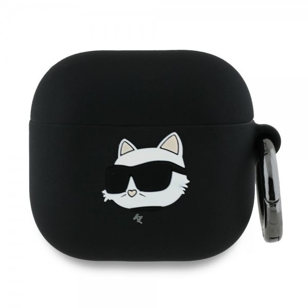 Karl Lagerfeld AirPods 4 Deksel Choupette 3D Svart