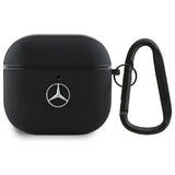 Mercedes Benz AirPods 4 Deksel Ekte Skinn Svart