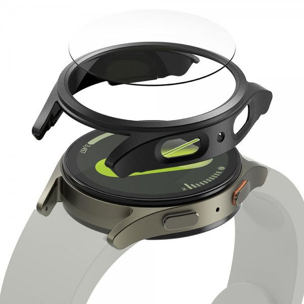 Ringke Samsung Galaxy Watch 7 44mm Deksel og Skjermbeskytter Slim & Glass Svart