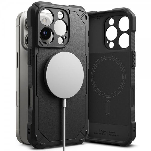 Ringke iPhone 16 Pro Deksel Rugged Gear Magnetic Svart