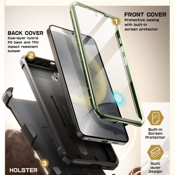 Supcase Samsung Galaxy S25 Deksel UB Pro Grønn