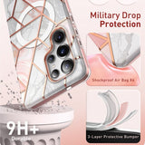 Supcase Samsung Galaxy S25 Ultra Deksel Cosmo MagSafe Pink Marble