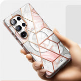 Supcase Samsung Galaxy S25 Ultra Deksel Cosmo MagSafe Pink Marble