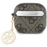 Guess AirPods 4 Deksel Classic Logo 4G Charm Brun