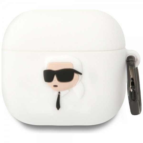Karl Lagerfeld AirPods 4 Deksel Karl 3D Hvit