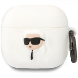 Karl Lagerfeld AirPods 4 Deksel Karl 3D Hvit