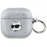 Karl Lagerfeld AirPods 4 Deksel Monogram Choupette Sølv
