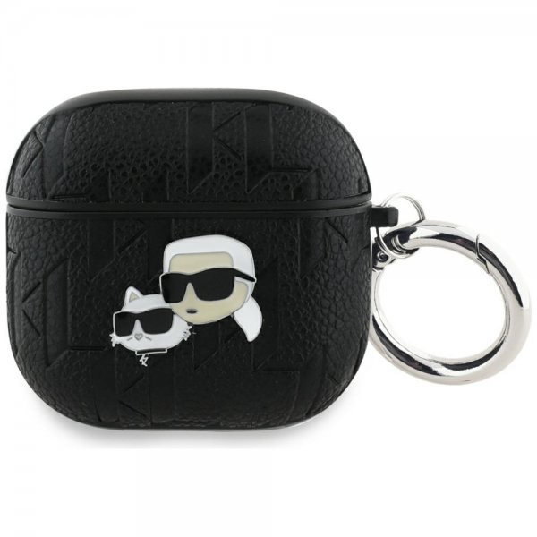 Karl Lagerfeld AirPods 4 Deksel Monogram Karl & Choupette Svart