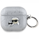 Karl Lagerfeld AirPods 4 Deksel Monogram Karl & Choupette Sølv