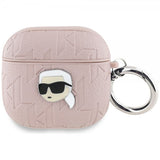 Karl Lagerfeld AirPods 4 Deksel Monogram Karl Rosa
