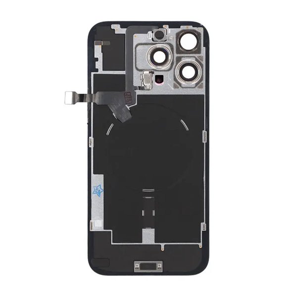 iPhone 16 Pro Max Bakside Glass Komplett OEM - Hvit Titan