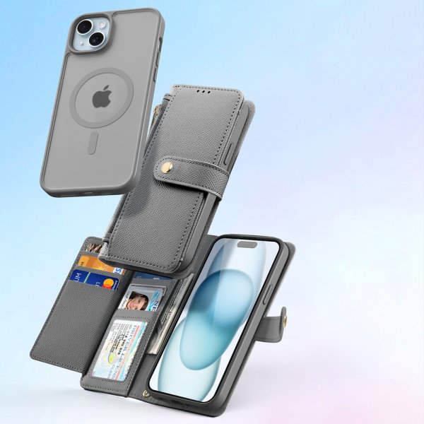 Dux Ducis iPhone 15 Etui 2-in-1 Lawa Series MagSafe Grå