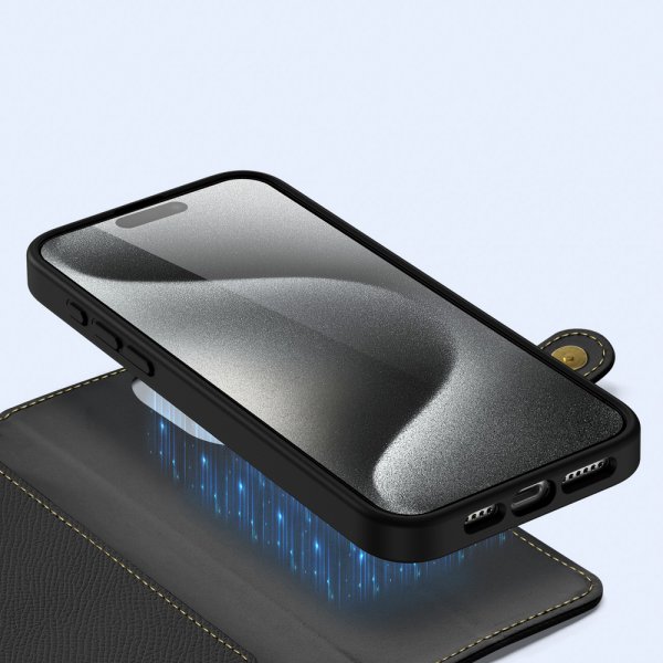 Dux Ducis iPhone 15 Pro Etui 2-in-1 Lawa Series MagSafe Svart