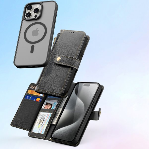 Dux Ducis iPhone 15 Pro Max Etui 2-in-1 Lawa Series MagSafe Svart