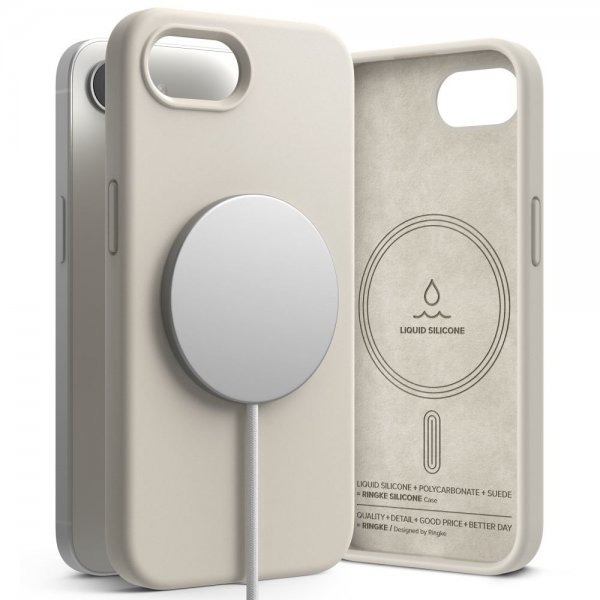 Ringke iPhone 16e/iPhone 17e Deksel Silicone Magnetic Stone