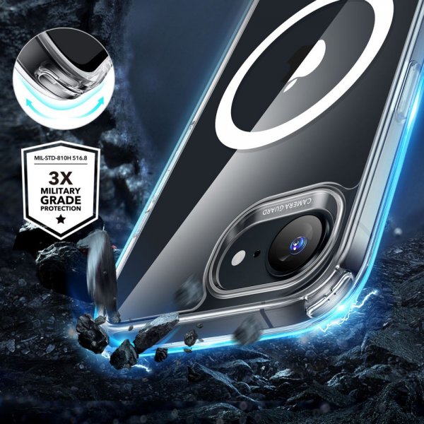 ESR iPhone 16e/17e Deksel Classic Hybrid HaloLock Transparent