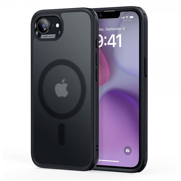 ESR iPhone 16e/iPhone 17e Deksel Classic Hybrid HaloLock Matt Svart
