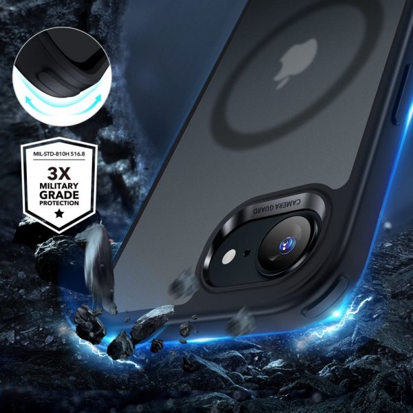 ESR iPhone 16e/iPhone 17e Deksel Classic Hybrid HaloLock Matt Svart