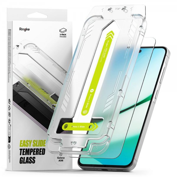 Ringke Samsung Galaxy A56 Skjermbeskytter Easy Slide 2-pakning
