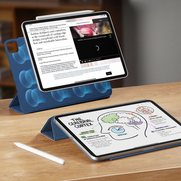 ESR iPad Pro 12.9 (gen 4/5/6)/iPad Air 13 (M2/M3) Etui Rebound Magnetic Blå
