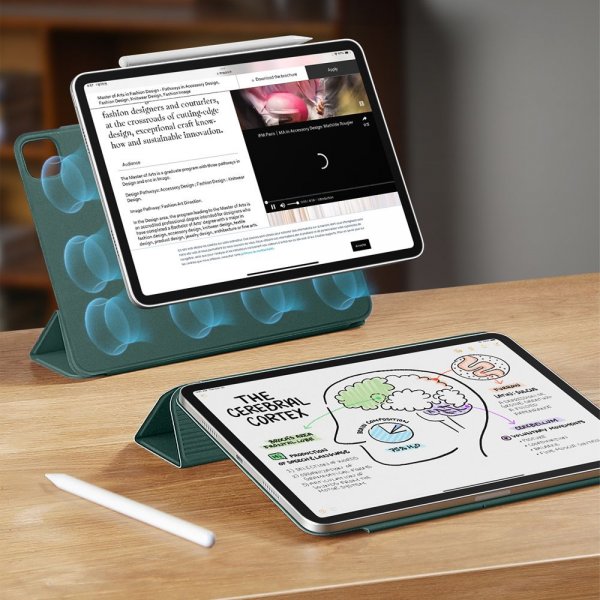 ESR iPad Pro 12.9 (gen 4/5/6)/iPad Air 13 (M2/M3) Etui Rebound Magnetic Grønn