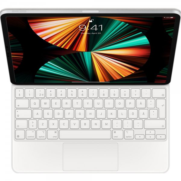 Apple iPad Pro 12.9 (gen 3/4/5/6)/iPad Air 13 (M2/M3) Etui Magic Keyboard Hvit