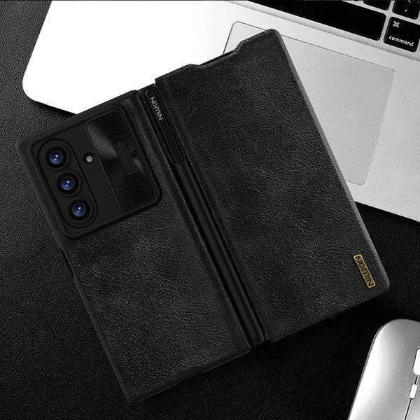 Nillkin Samsung Galaxy Z Fold 7 Etui Qin Pro Leather Svart