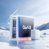 Joyroom 67W vegglader med innebygd USB-kabel og USB-C-port hvit