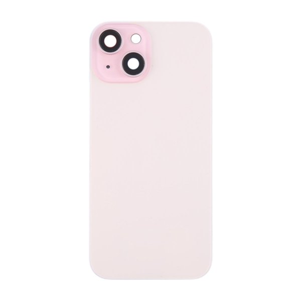 iPhone 15 baksideglass med magnet og kameralinse - rosa