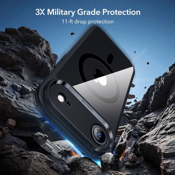 ESR iPhone Air Deksel og Skjermbeskytter Classic Hybrid MagSafe Set Svart Transparent