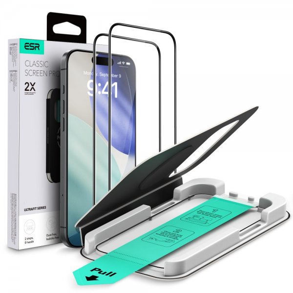 ESR iPhone 17 Pro Max Skjermbeskytter UltraFit 2-pakning