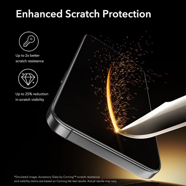 ESR iPhone 16 Pro/iPhone 17 Skjermbeskytter UltraFit Armorite Pro