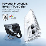 ESR iPhone 17 Deksel Classic Hybrid Kickstand MagSafe Svart Transparent