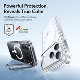 ESR iPhone 17 Pro Deksel Classic Hybrid Kickstand MagSafe Transparent