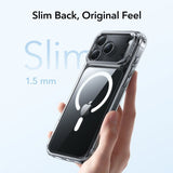 ESR iPhone 17 Pro Deksel Classic Hybrid Kickstand MagSafe Transparent