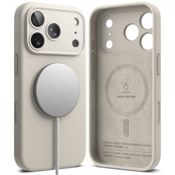 Ringke iPhone 17 Pro Max Deksel Silicone Magnetic Stone