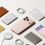 Ringke iPhone 17 Pro Max Deksel Silicone Magnetic Pink Sand