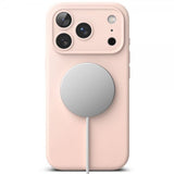 Ringke iPhone 17 Pro Deksel Silicone Magnetic Pink Sand
