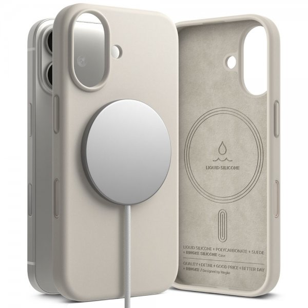 Ringke iPhone 17 Deksel Silicone Magnetic Stone