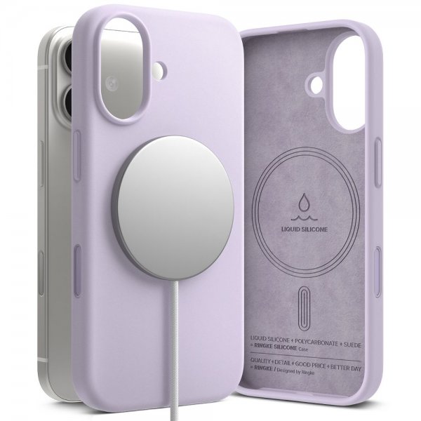 Ringke iPhone 17 Deksel Silicone Magnetic Lilla