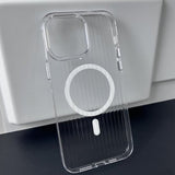 iPhone 15 Deksel Korrugerte MagSafe Transparent